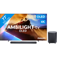 Koop Philips Ambilight 77'' OLED760 4K (2025) + JBL Bar 800 M2 Zwart - 6151123517556