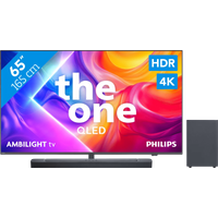 Koop Philips Ambilight 65" PUS9000 QLED 4K (2025) + JBL Bar 2.1 Deep Bass M2 Zwart - 6151123620652