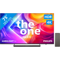 Koop Philips Ambilight 75'' PUS9000 QLED 4K (2025) + Philips TAB8200 - 6151127785708