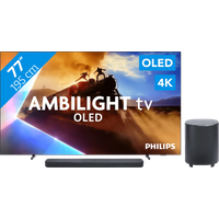 Koop Philips Ambilight 77'' OLED760 4K (2025) + JBL Bar 500 M2 Zwart - 6151123513565