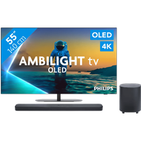 Koop Philips Ambilight 55'' OLED810 4K (2025) + JBL Bar 500 M2 Zwart - 6151124880864