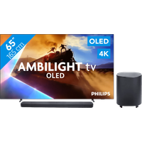 Koop Philips Ambilight 65'' OLED760 4K (2025) + JBL Bar 800 M2 Zwart - 6151123521515