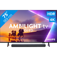 Koop Philips Ambilight 75" PUS8500 QLED 4K (2025) + JBL Bar 300 M2 Zwart - 6151123629686