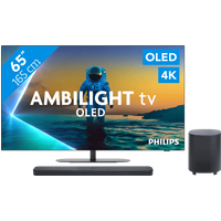 Koop Philips Ambilight 65'' OLED810 4K (2025) + JBL Bar 500 MK2 Zwart - 6151124877888